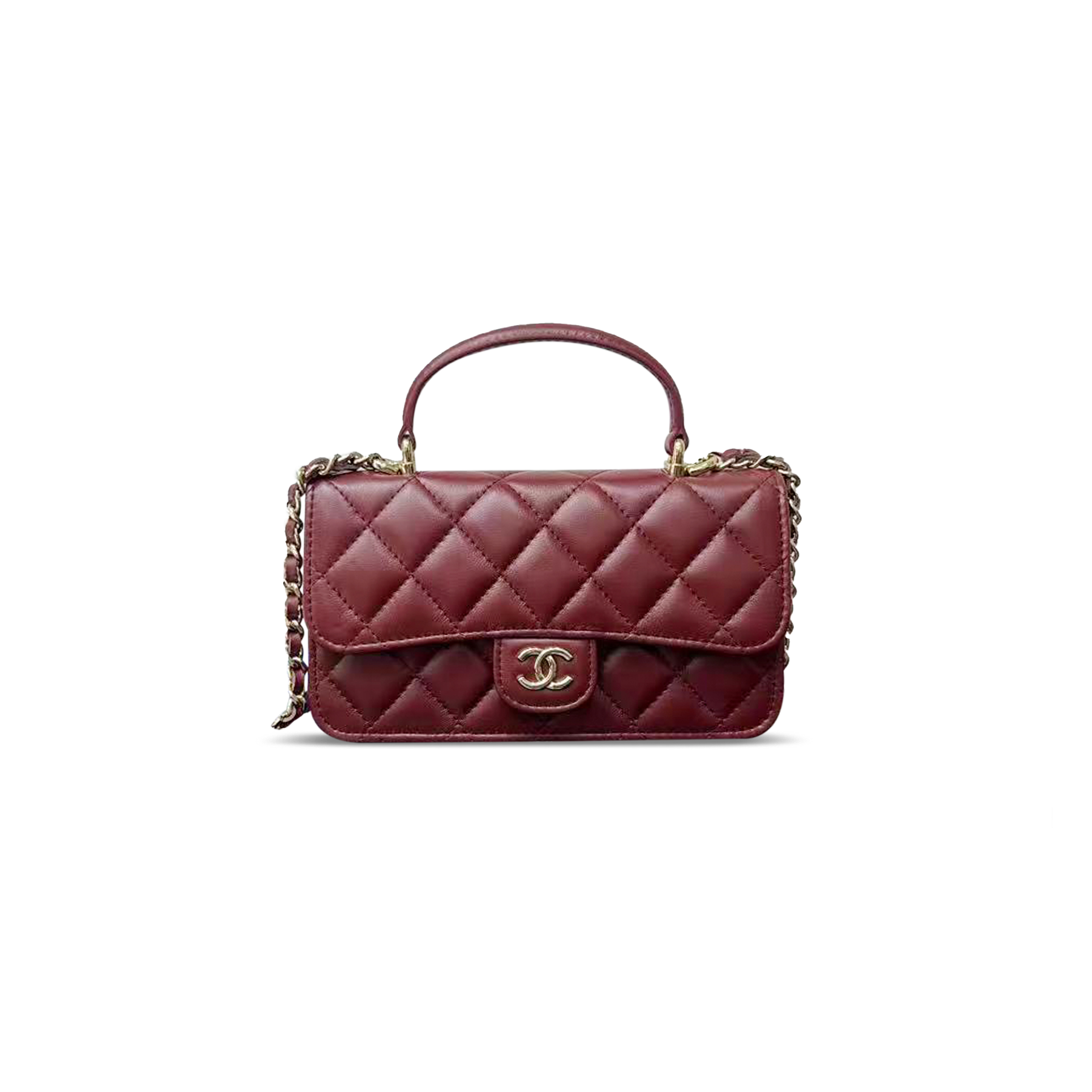 CHANEL 23P MINI TOP HANDLE WOC LAMBSKIN 600597 (17*10*3cm)